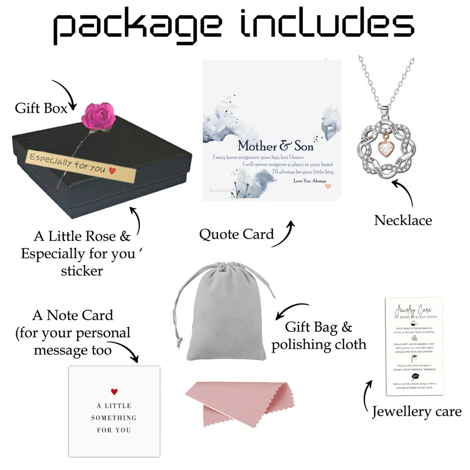 To My Mum Collar Regalo para Madre Mujer Joyería Regalo de Hijo Madre e Hijo Foto 2 de 4