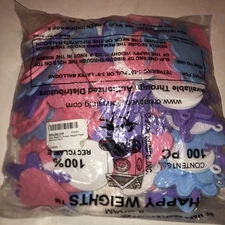 Bag of 100 Assorted Bright  Colors For Foil Mylar Balloon Weights Bears Stars C7