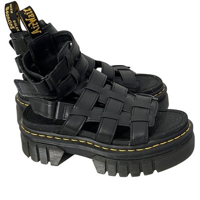 Dr. Martens Ricki Nappa Lux Leather Platform Gladiator Sandals