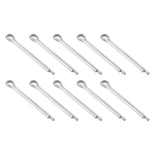 10Pcs 3.2mmx35mm 304 Stainless Steel Cotter Pin Split Pin, Silver