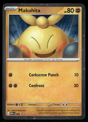 Makuhita (Cosmos Holo) 068 Promo ME: Mega Evolution Promo Pokemon Lightly Played