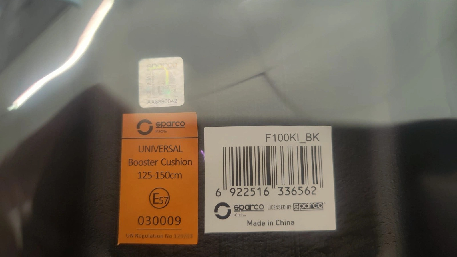 Seggiolino Auto Sparco F100KI Nero/Grigio foto 2