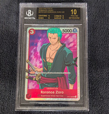 Roronoa Zoro OP01-025 SR Holo BGS Black 10 Pristine English 2022 Romance Dawn