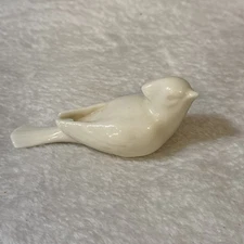 Vintage Lenox Ivory Colored Crested Bird Figurine Green Mark