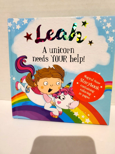 Personalized Name Magical Storybook LEAH A Unicorn Needs Your Help | eBay