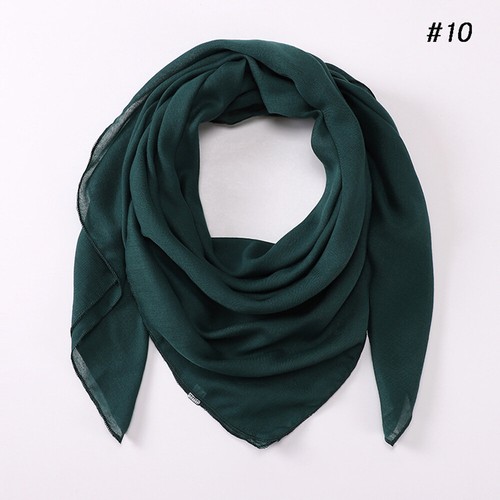 Chal Vegetariano Bufanda De Cabeza Cuadrada Grande Bolsa Algodón Hijabs Musulmán - Picture 32 of 56