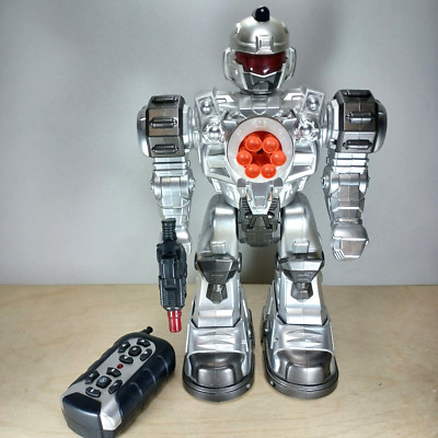 Remote Control Toy Robot Shoot Missiles Walk Dance Flashing Light Sound