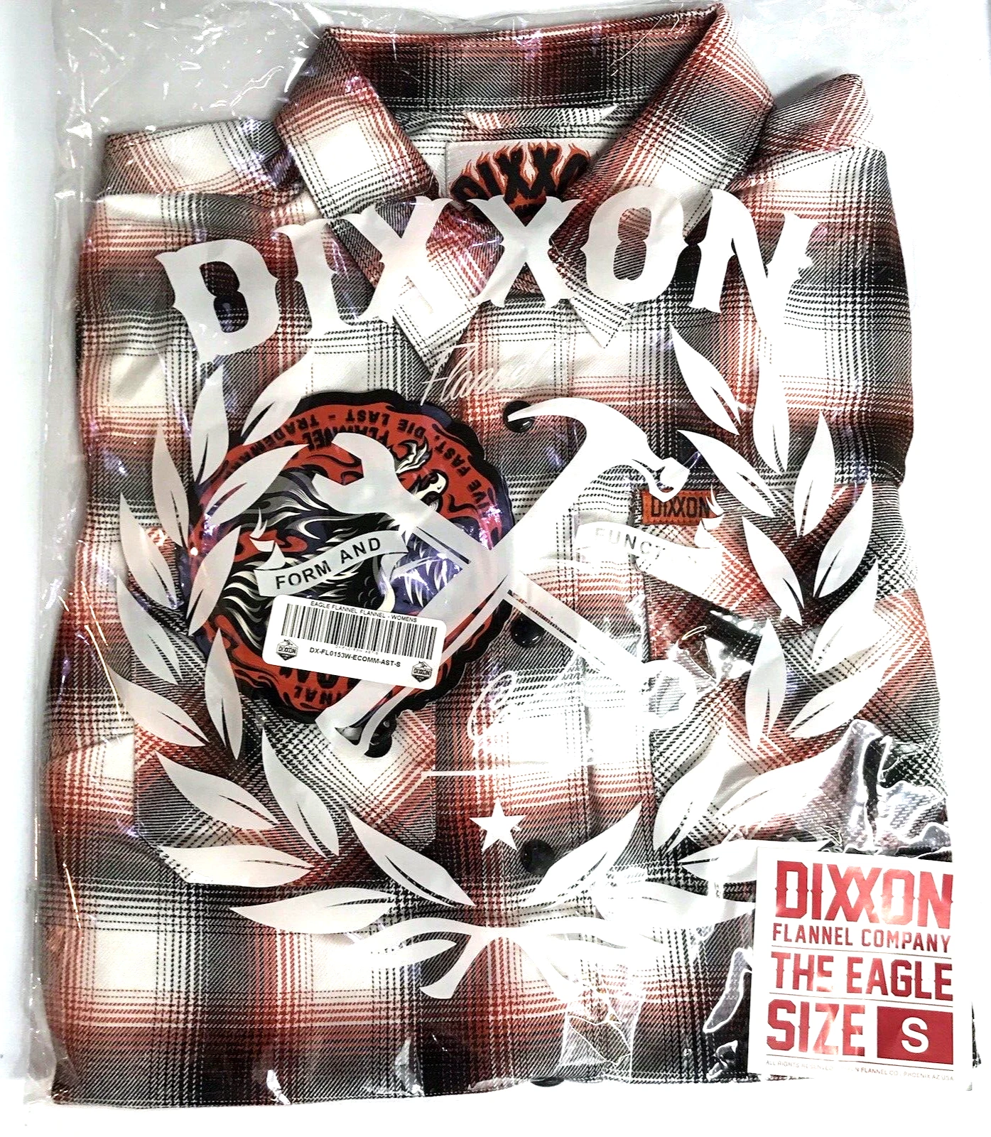 Dixxon Flannel The Eagle Womens Small Shirt Plaid Harley Davidson Snaps Moto