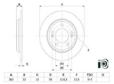 Genuine Bosch Brake Disc 0 986 479 G29 for Hyundai Kia