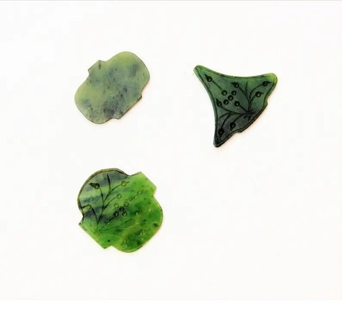 3 un. cabujones de piedras preciosas de diseño tallado verde natural aventurina de forma elegante - Imagen 5 de 5
