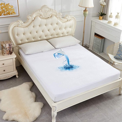 Fully Fitted Pillow/ Mattress Protector Waterproof Bamboo/Terry Cotton Bed Cover - Picture 22 of 40