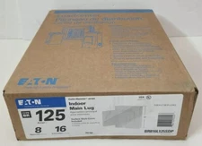 EATON BR816L125SDP 125 Amp 8 Space 16 Circuit Indoor Main Lug Loadcenter