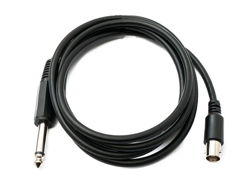 Cavo Audio 180 CM 6.35 MM Jack Spina A BNC Spina Aux Adattatore IN Nero - Foto 1 di 4