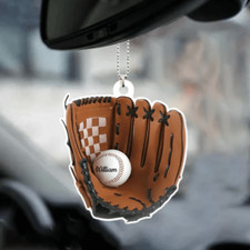 Baseball Personalized Flat Acrylic Ornament