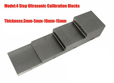 4 Step Calibration Block for Ultrasonic Thickness Gauge 3mm 5mm 10mm 15mm 