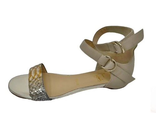 Christian LOUBOUTIN ~ Sandali bassi in vera pelle di serpente ~ US: 9; EU: 39 * AUTENTICI - Foto 4 di 16