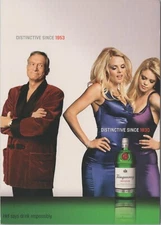 Tanqueray Gin Hugh Heffner Hef Beautiful Women Tonic Promotional postcard RC
