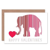 Liebe Herz Romantik Elefant Jahrestag Valentinstag Liebeskarte Valentinskarte