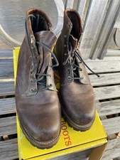 Chippewa Vintage Mens Boots 6" Crazy Horse Size 9D Style 25290 Made in USA