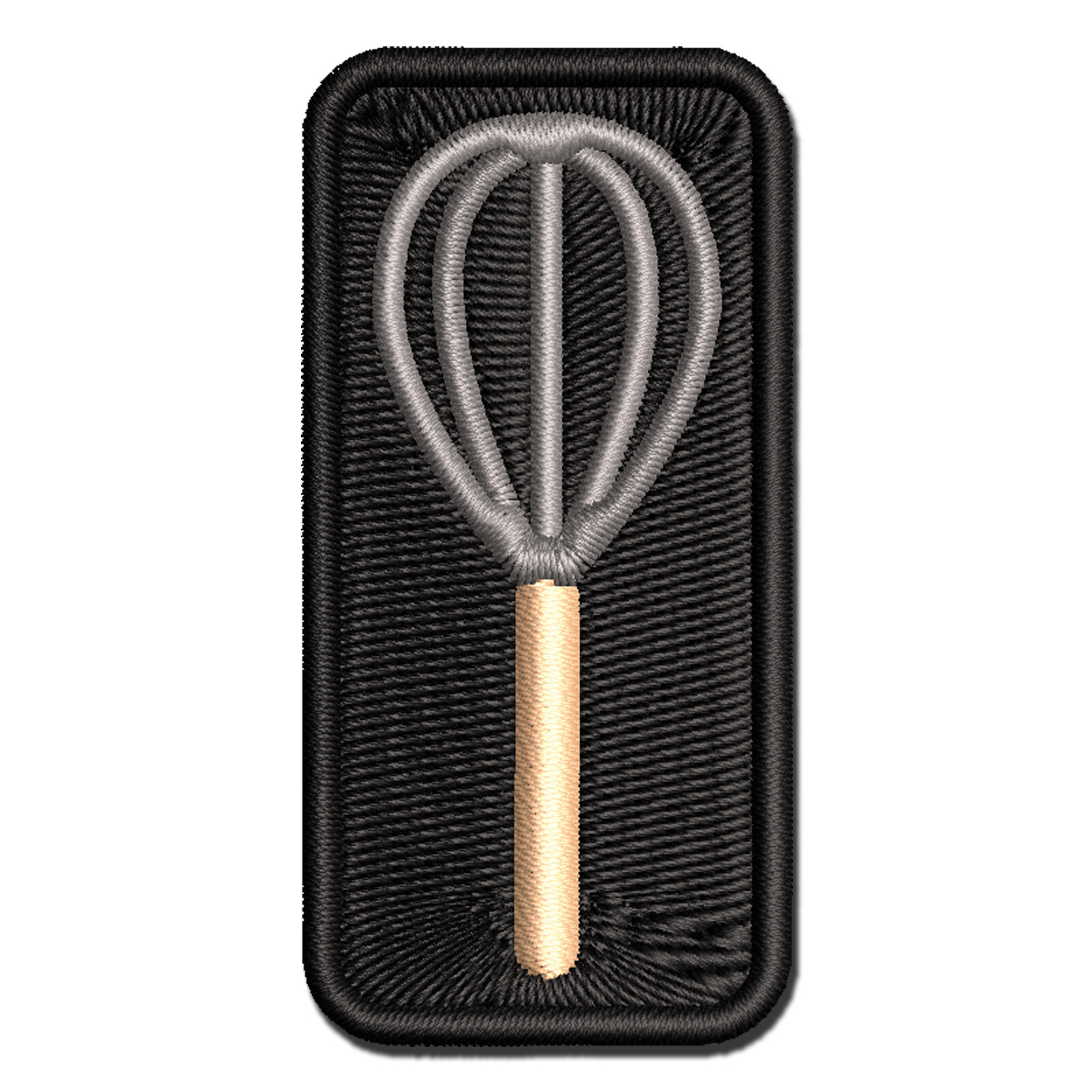 Whisk French Whip Iron-On Patch for Cooking and Baking in Multi-Color Embroidered Design