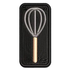 Whisk French Whip Cooking Baking Multi-Color Embroidered Iron-On Patch Applique