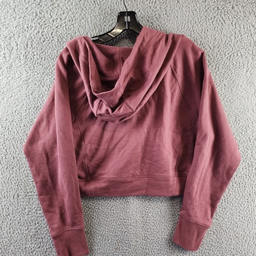 Calvin Klein Zippered Cropped Hoodie Women's L Sedona Ribbed Cuffs And Hem L/S - Picture 5 of 14