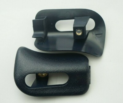Pair Of Black Sun Visor Holder Cap Covers For Mercedes SL R129 - 2 Pieces New