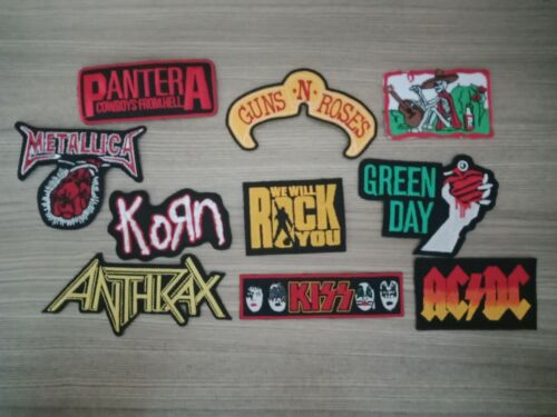 10PCS Mixed Logo Brand Music Punk Rock Heavy Metal Patch Embroidered Iron on sew - Picture 5 of 13
