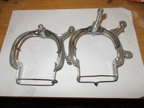 COPPIA FRENI TURISMO ARTIGIANALI ACCIAO JOLLI 4 CALIPER VINTAGE ANNI 60-70 - Foto 4 di 9