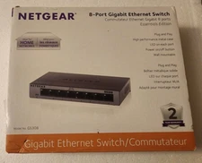 Netgear 8-Port Gigabit Ethernet Unmanaged Switch (GS308) Deluxe Boxed Condition