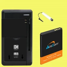 Superior Quality 1520mAh Upgraded Battery Extra Charger f Alcatel GO FLIP 4044N