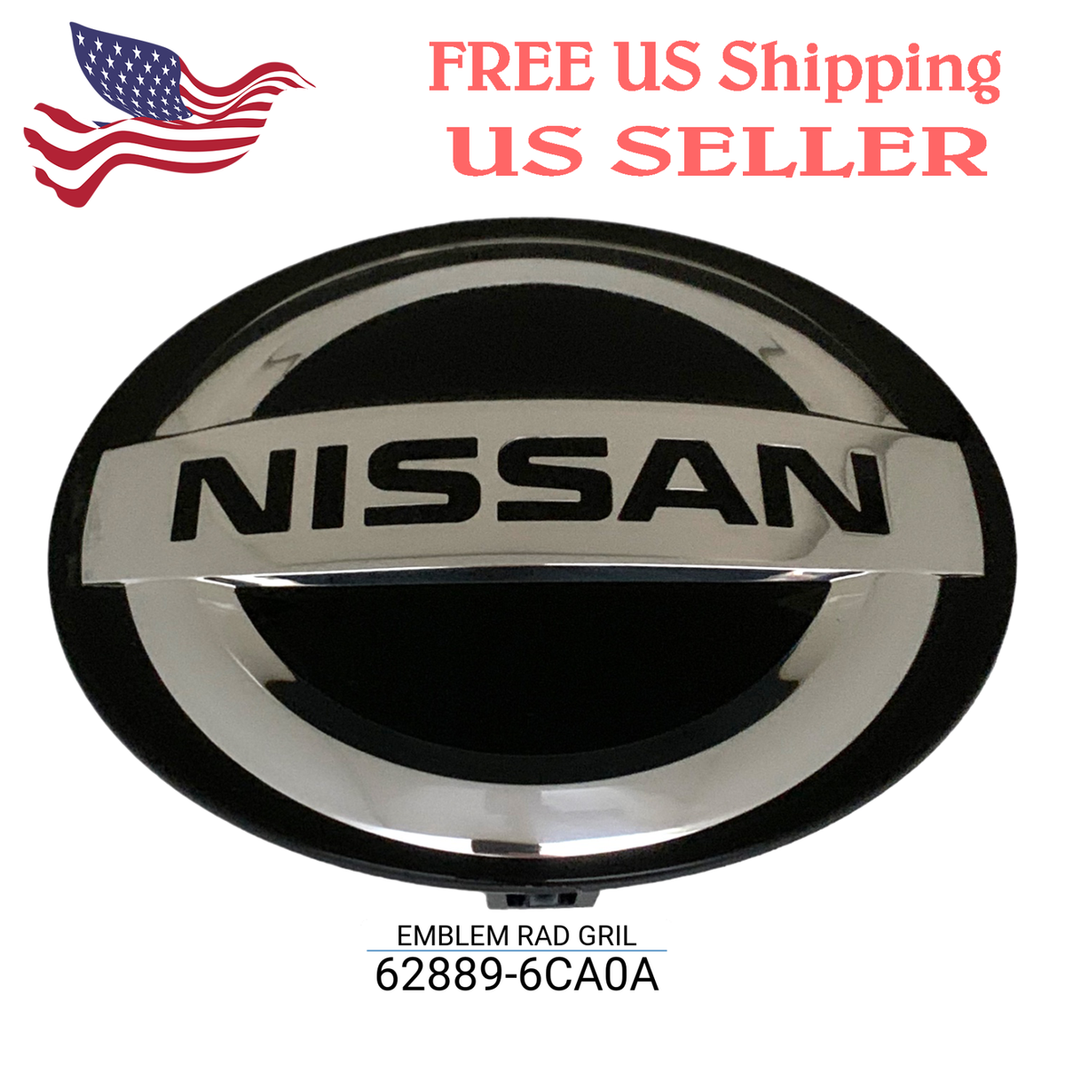 Front Grill Emblem Logo BLACK for Nissan Maxima 2019 2020