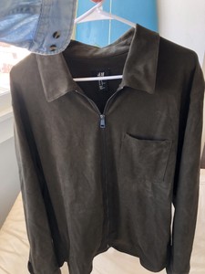 h&m black suede jacket