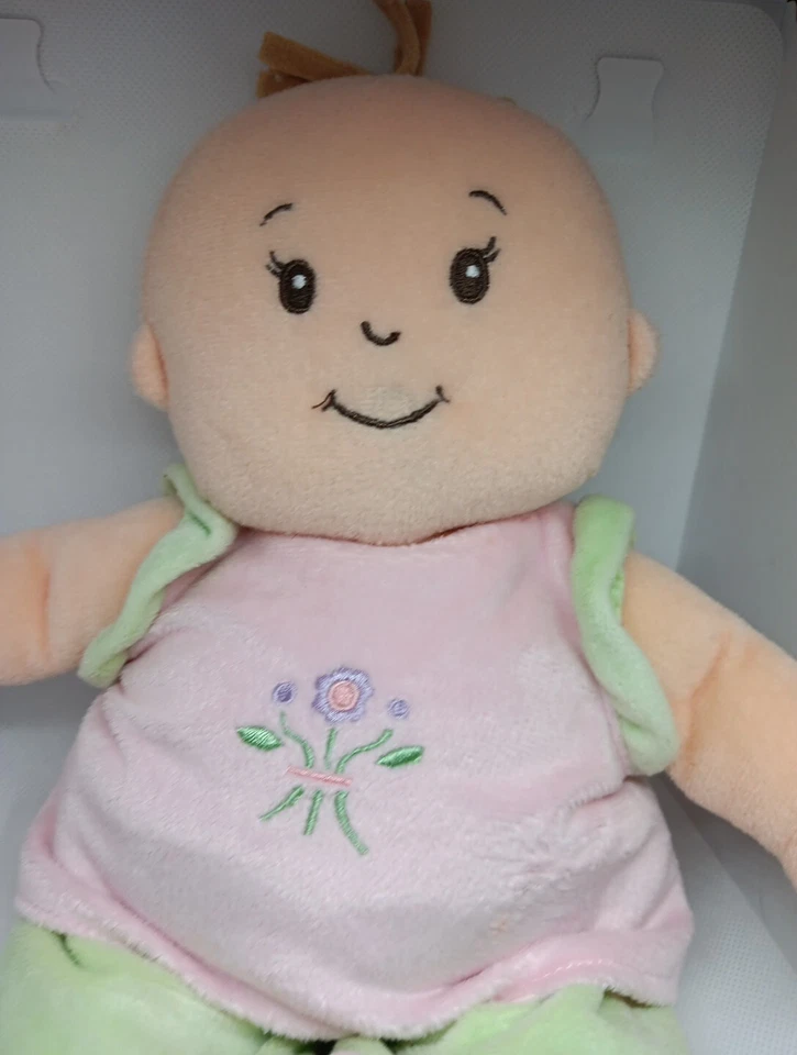 Lote de 2 juguetes Manhattan muñeca Baby Stella cara bordada suave boca magnética Foto 4 de 4