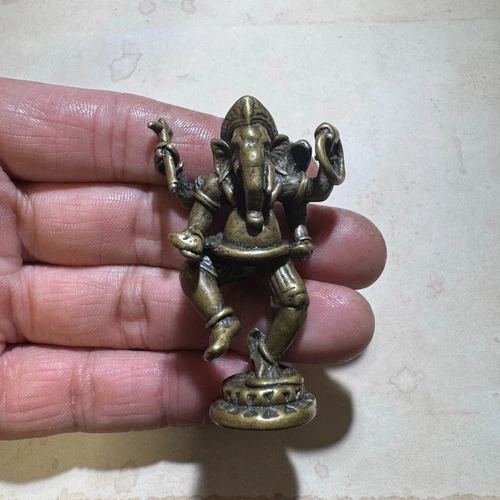 Alter chinesischer tibetischer Buddhismus Kupfer Elefant Gott des Reichtums Figuren & Statuen - Bild 7 von 7