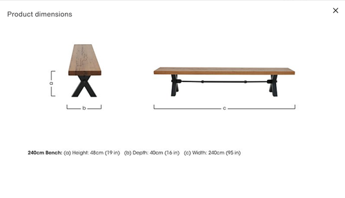 Möbeldorf Bodahl Esszimmerbank "Terra" Eiche geräuchert 240 cm UVP 1600 £ - Bild 7 von 7
