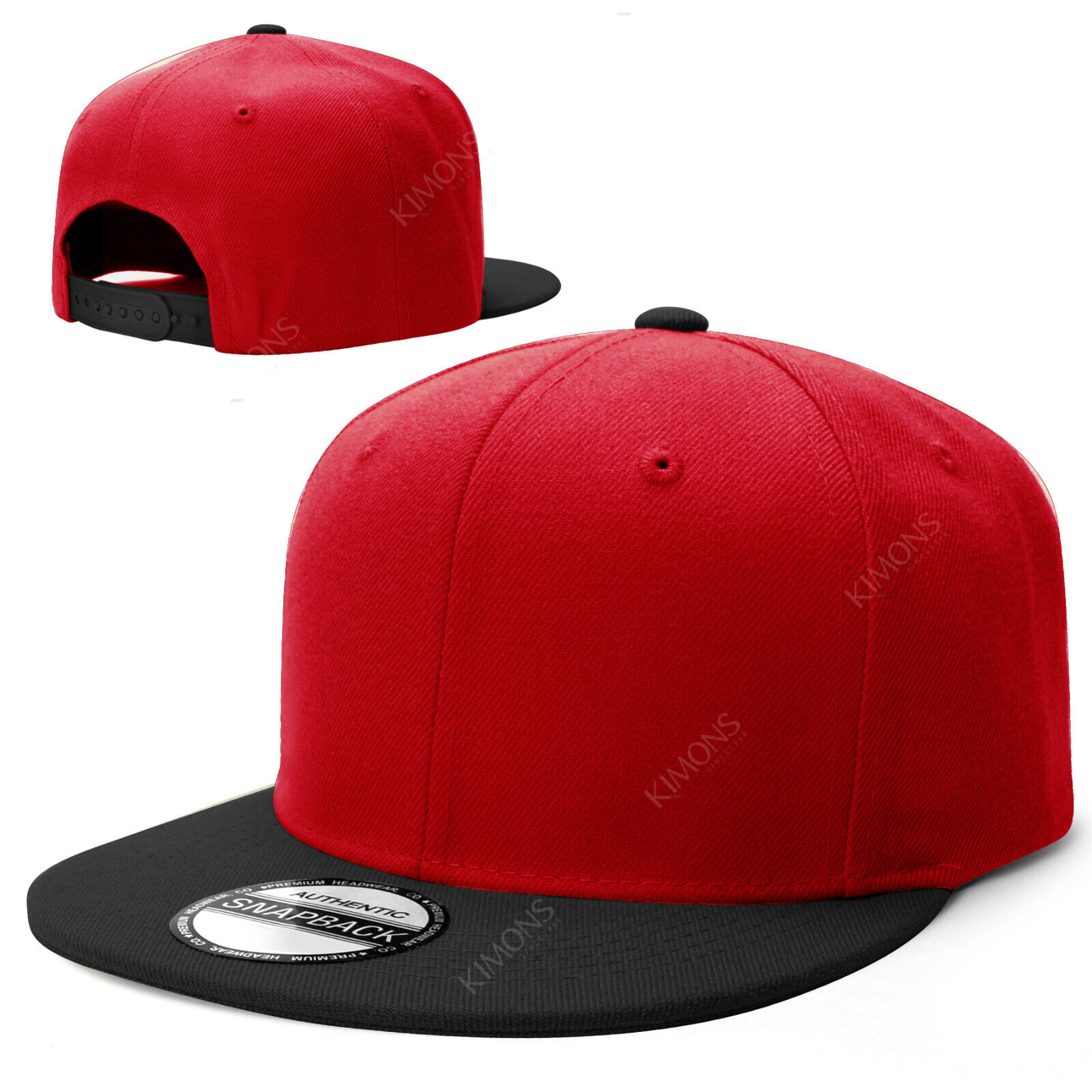 Snapback Hat Flat Baseball Cap Trucker Solid Plain Blank Men Hip Hop Army CS - Picture 35 of 61