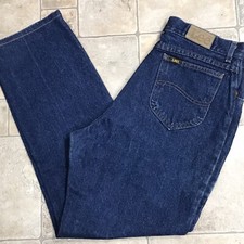 Vtg 80s Lee Dark Wash Mom Jeans 14 30x27.5 High Waist Tapered USA Union Hemmed
