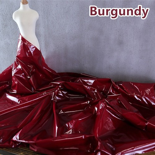 Tela de cuero sintético PU delgada impermeable brillante para abrigo acolchado chaqueta costura artesanal - Imagen 16 de 30