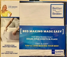 Lori Greiner Better Bedder Headband For Bed Sheets Bed Making Made Easy QUEEN
