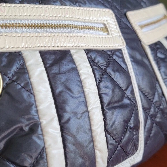 Bolso Coach 15872 Poppy Ski Bunny negro nailon blanco charol Y2K Foto 3 de 4