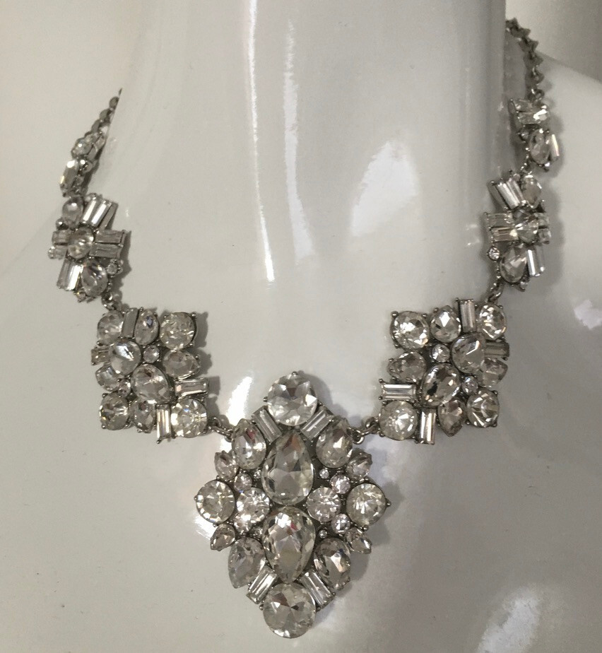 Sparkling Rhinestone Statement Necklace - image 4