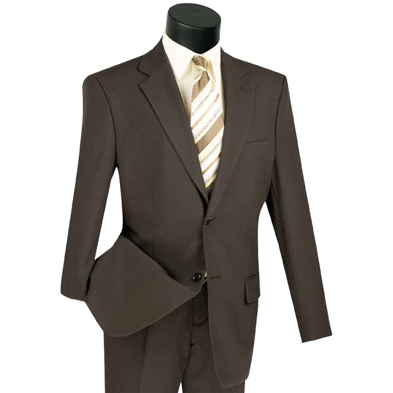 LUCCI Men's Brown 2 Button Classic Fit Poplin Polyester Suit - NEW
Opens in a new window or tab