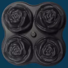 3d Rose Silicone Mold 2.5 Inch Large Ice Cube Tray Make 4 Giant Cute Flower