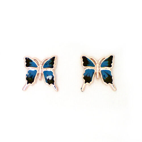 Fashion Jewelry - 18K Rose Gold Plated Butterfly Stud Earrings (FE045) - Picture 1 of 1