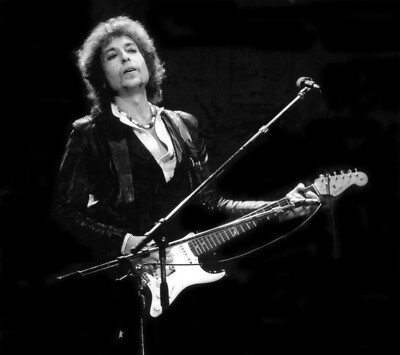 Bob Dylan print on Canvas plus Free 116 photo book ''Rock and Rowlands Flashback''