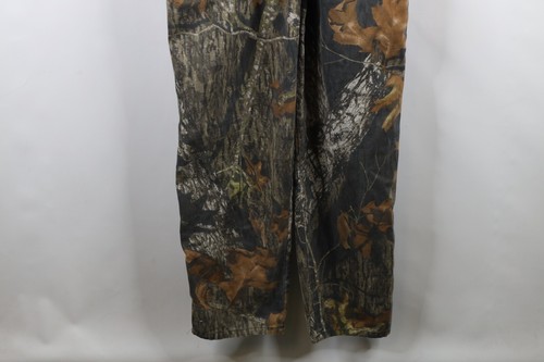 Vtg 90s Streetwear Boys Large Faded Mossy Oak Camouflage Overalls Bibs Cotton - Picture 19 of 19