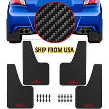 4pcs Car Rally Carbon Fiber Effect Universal Mud Flaps Splash Guards Front Rear 4pcs Car Rally Carbon Fiber Effect Universal Mud Flaps Splash Guards Front Rear