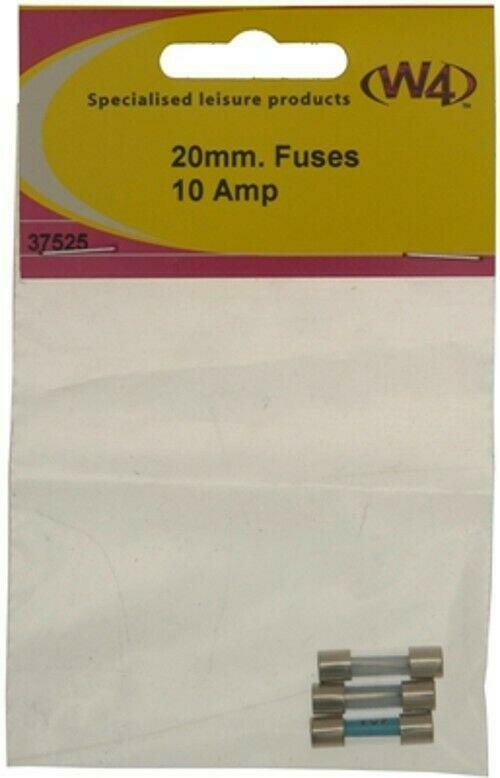 Caravan Camper - Pack Of Three Fuses - 20mm 10A