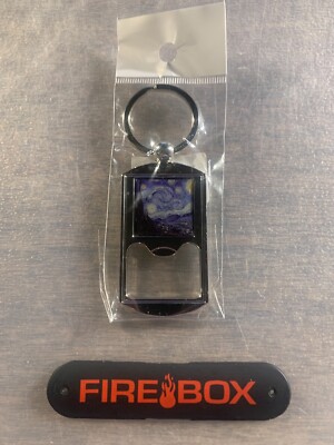 Vincent Van Gogh Keychain Bottle Opener - Starry Night - New - Stocking Stuffer
